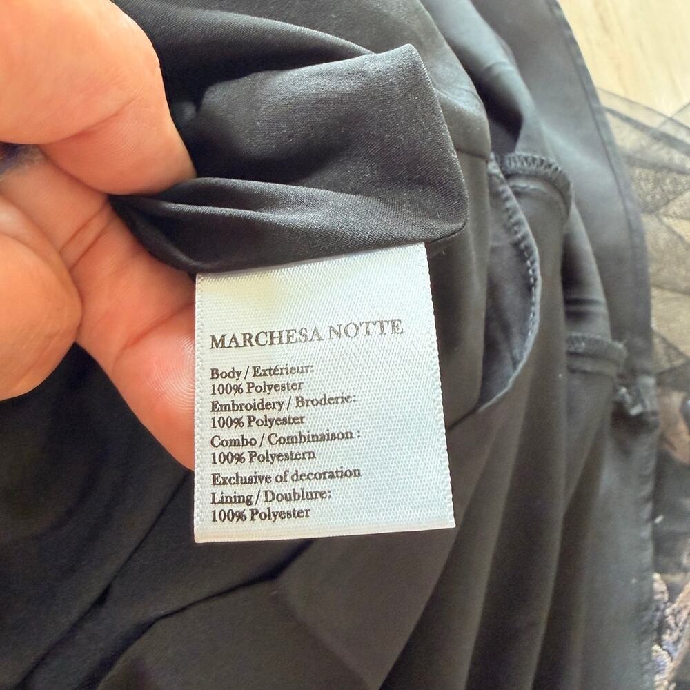 MARCHESE NOTTE -NWT- Tiered Strapless Embroidered Floral Tulle Gown | 10 - Picture 11 of 14